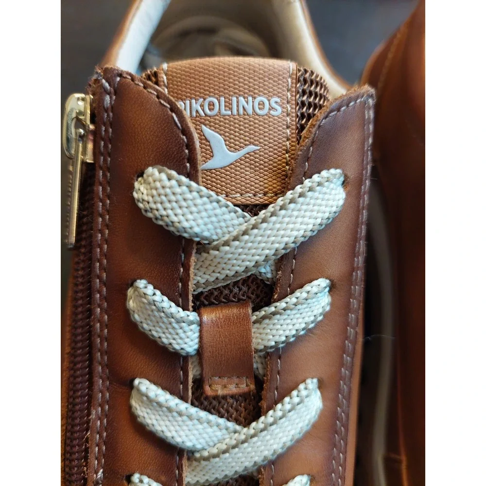 Pikolinos Women's Vigo Leather Sneakers Brandy US 6.5-7 M/EU 37 NEW! $185